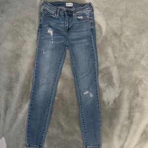 Cello Women's Distressed Skinny Jeans - Light Blue